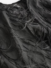 Black Fringe Short Kimono Cover-Up - Image 6 of 6