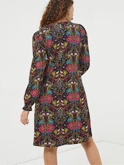 FatFace Black Kareen Art Floral Dress - Image 2 of 5