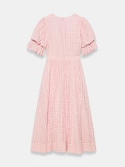 Mint Velvet Pink Checked Midi Dress - Image 8 of 8