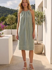 Roman Green Embroidered A-Line Mini Dress - Image 1 of 4