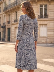 Roman Blue Petite Paisley Dress - Image 3 of 4