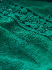 Green Crochet Longline Kimono Cover-Up - Image 6 of 6