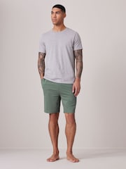 Sage Green 100% Cotton Lightweight Shorts - Image 2 of 8
