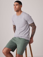 Sage Green 100% Cotton Lightweight Shorts - Image 4 of 8