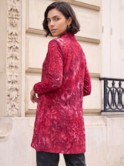 Roman Red Burnout Print Tunic - Image 3 of 4