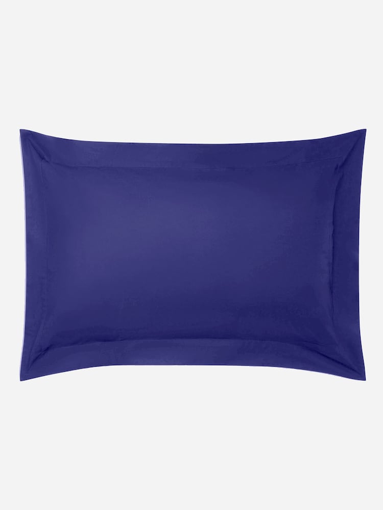 Jasper Conran London Blue 300 Thread Count Percale 100% Cotton Oxford Pillowcase - Image 2 of 3