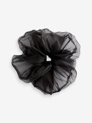 Black Oversized Sheer Scrunchie 1 Pack - Image 3 of 3