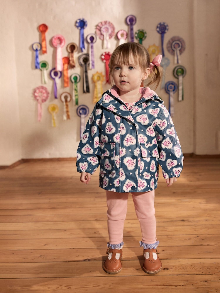 Blue Cath Kidston Heart Print Trench (3mths-7yrs) - Image 1 of 6