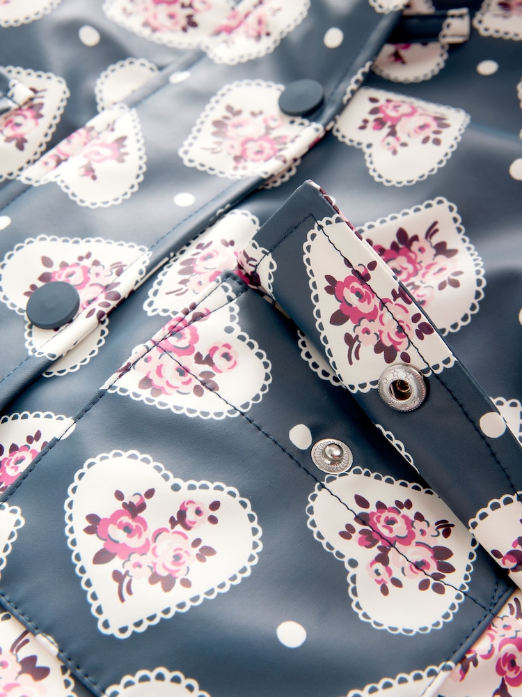 Blue Cath Kidston Heart Print Trench (3mths-7yrs) - Image 5 of 6