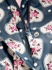 Blue Cath Kidston Heart Print Trench (3mths-7yrs) - Image 6 of 6