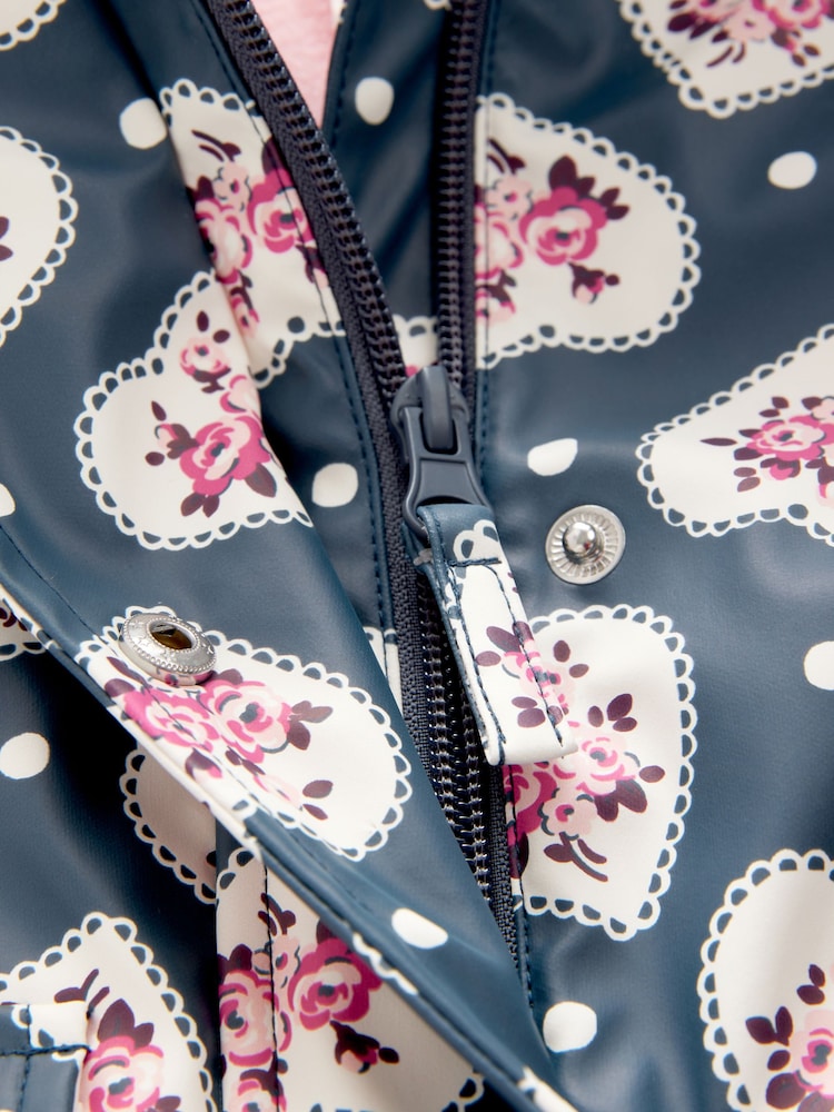 Blue Cath Kidston Heart Print Trench (3mths-7yrs) - Image 6 of 6