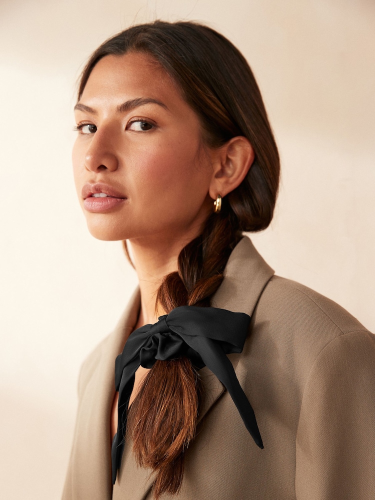 Black Bow Scrunchies 2 Pack - Image 1 of 4