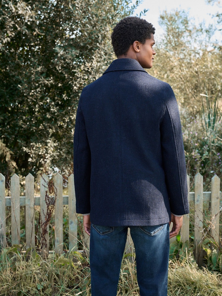 Bleu marine - Signature 100% Wool Pea Coat - Image 2 of 9