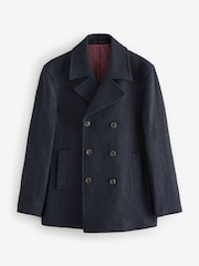 Bleu marine - Signature 100% Wool Pea Coat - Image 5 de 9