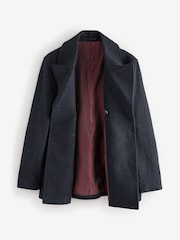 Bleu marine - Signature 100% Wool Pea Coat - Image 6 de 9