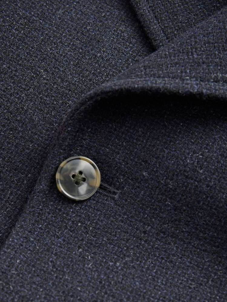 Bleu marine - Signature 100% Wool Pea Coat - Image 8 of 9