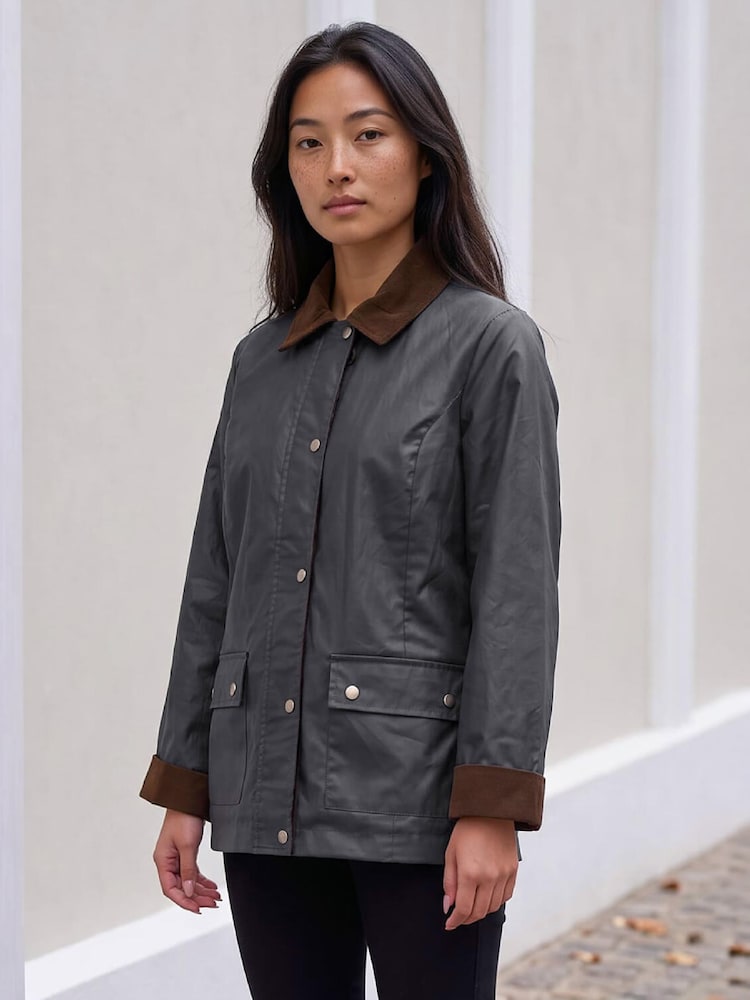 Roman Blue Petite Showerproof Coat - Image 1 of 4 Roman Blue Petite Showerproof Coat - Image 1 of 4