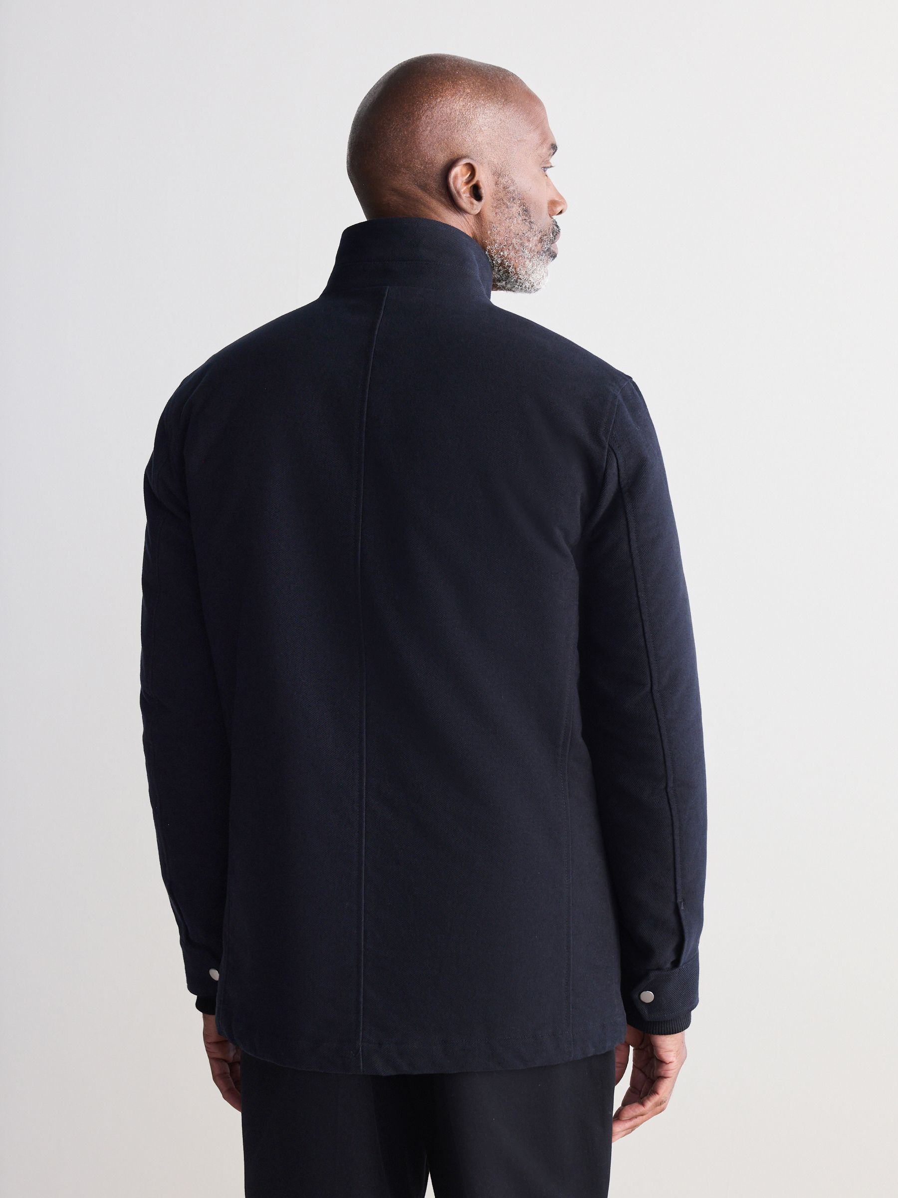 Buy Navy Blue Signature Twill Moleskin Four Pocket Padded