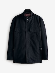 Navy Blue Signature Twill Moleskin Four Pocket Padded Coat - Image 7 of 9