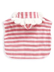 Mamas & Papas Pink 100% Cotton Flower Hood Poncho - Image 3 of 3