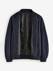 Navy Blue Wool Blend Bomber Jacket - Image 7 of 11