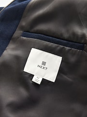 Navy Blue Wool Blend Bomber Jacket - Image 9 of 11