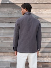 Charcoal Grey Signature Twill Moleskin Four Pocket Padded Coat - Image 3 of 5