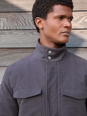 Charcoal Grey Signature Twill Moleskin Four Pocket Padded Coat - Image 5 of 5