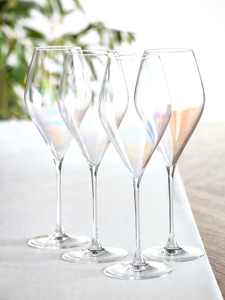 Paris Iridescent Lustre Set of 4 Red Wine Glasses - Image 2 of 3