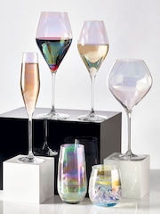 Paris Iridescent Lustre Set of 4 Red Wine Glasses - Image 3 of 3