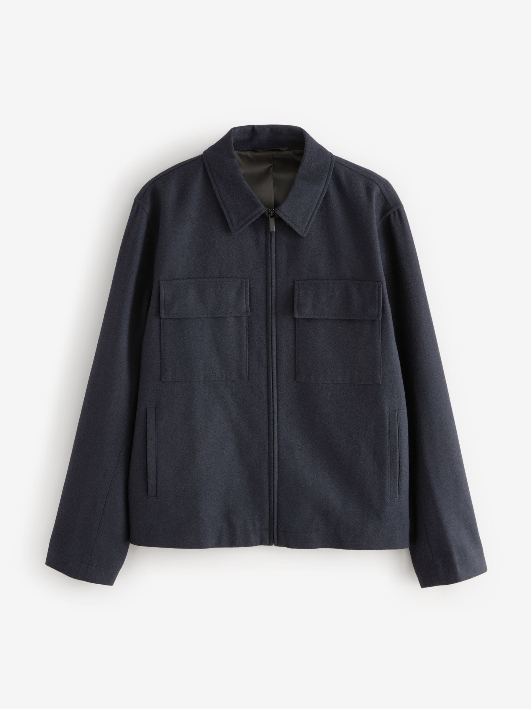 Buy Navy Blue Wool Blend Shacket from Next Canada