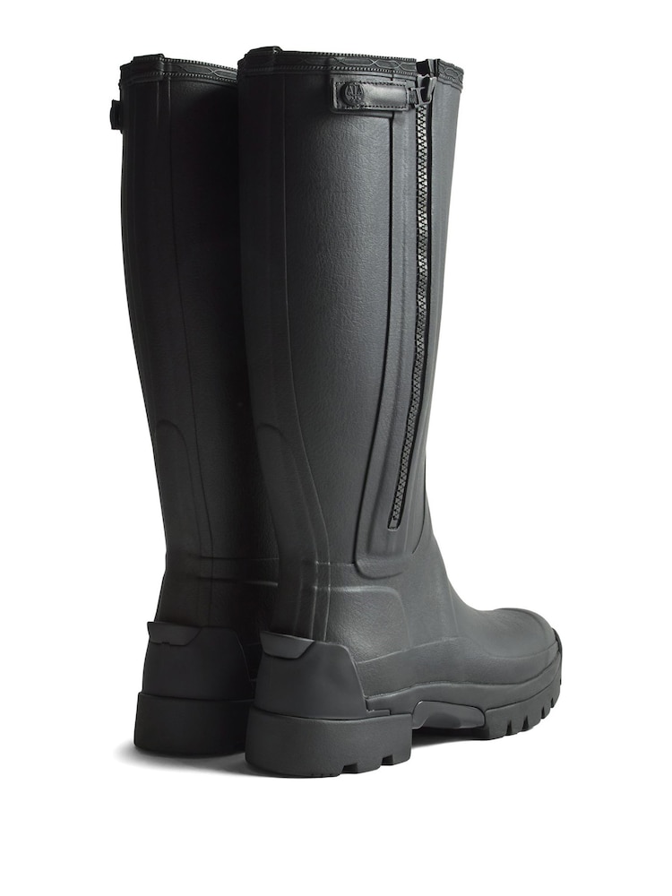Hunter Black Balmoral Tall Zip Up Wellington Boots - Image 2 of 4 Hunter Black Balmoral Tall Zip Up Wellington Boots - Image 2 of 4