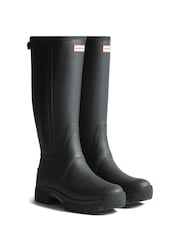 Hunter Black Balmoral Tall Zip Up Wellington Boots - Image 3 of 4