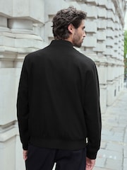 Black Wool Blend Bomber Jacket - Image 4 of 12