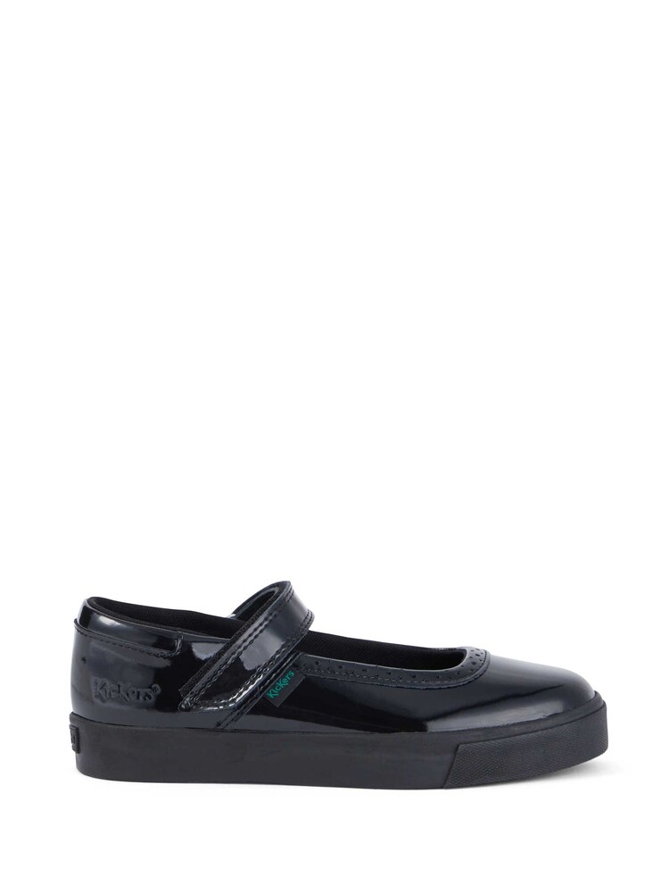 Kickers Black Junior Tovni Brogue Mary Jane Patent Leather Shoes - Image 1 of 8