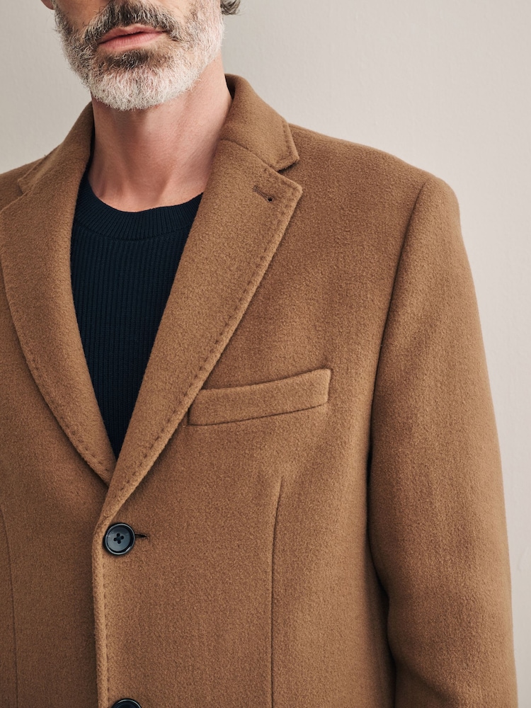 Neutral Signature Soft Touch Wool Rich Epsom Coat - Image 5 of 12