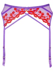Ann Summers Purple Bright Cherry Kiss Suspender Belt - Image 5 of 5