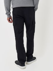 Threadbare Black Regular Fit Cotton Cargo Trousers - Image 3 of 4