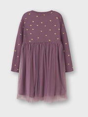 Violet - Robe en jersey et tulle Name It Cœur imprimés - Image 2 de 3