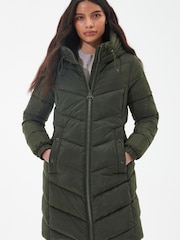 Barbour® International Boston Longline Quilted Black Jacket - Image 1 of 8