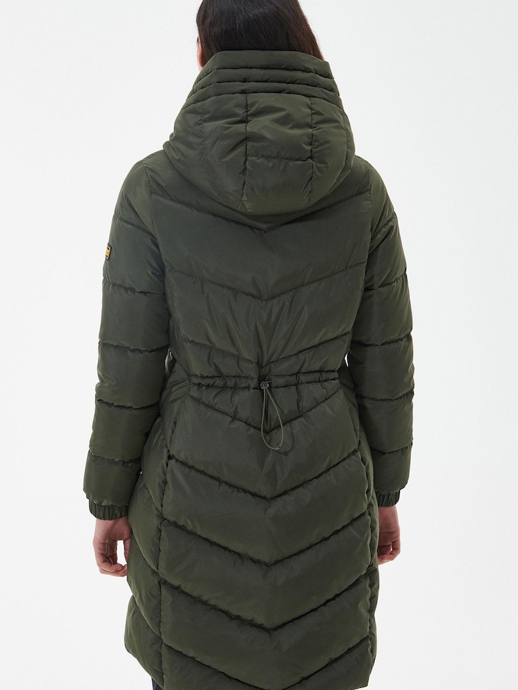 Barbour® International Boston Longline Quilted Black Jacket - Image 2 of 8