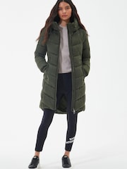 Barbour® International Boston Longline Quilted Black Jacket - Image 3 of 8