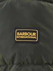 Barbour® International Boston Longline Quilted Black Jacket - Image 8 of 8