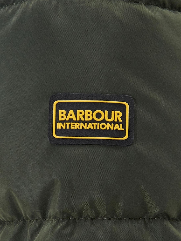 Barbour® International Boston Longline Quilted Black Jacket - Image 8 of 8