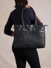 Lakeland Leather Black Piel Tote Bag - Image 1 of 6