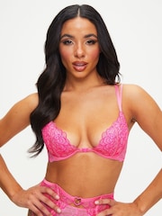Ann Summers Pink Bright New Romance Padded Plunge Bra - Image 1 of 5