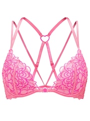 Ann Summers Pink Bright New Romance Padded Plunge Bra - Image 5 of 5