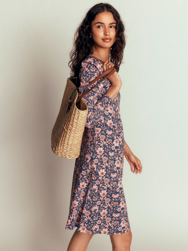 Boden Pink Floral Briony Jersey Short Dress - Image 1 of 6