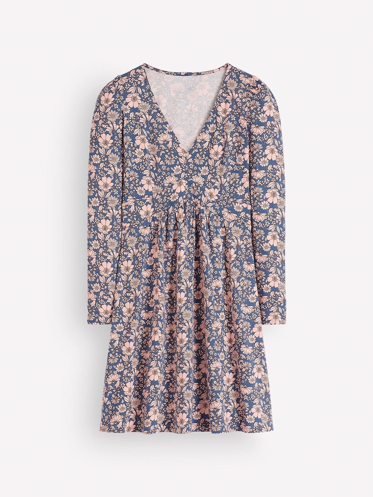 Boden Pink Floral Briony Jersey Short Dress - Image 6 of 6