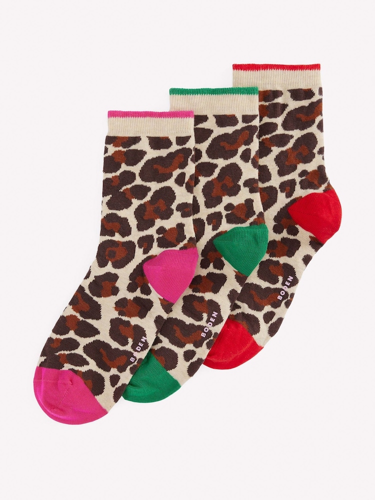Boden Animal Novelty Socks 3 Pack - Image 1 of 3 Boden Animal Novelty Socks 3 Pack - Image 1 of 3